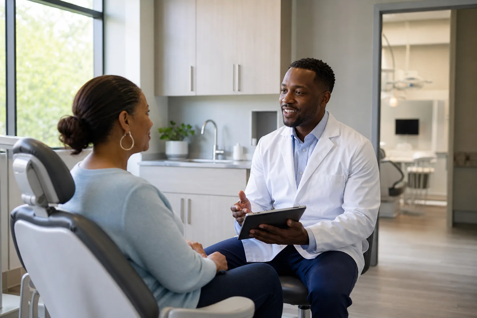 Patient consultation at Dunbar Smiles