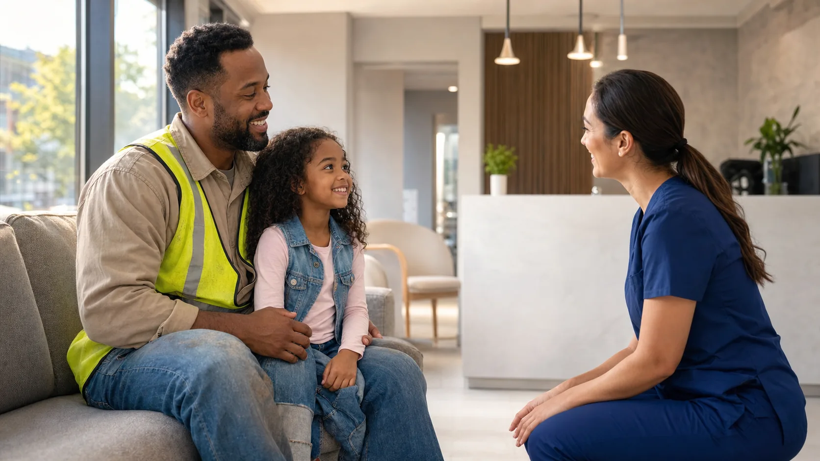 A welcoming first dental visit for a family